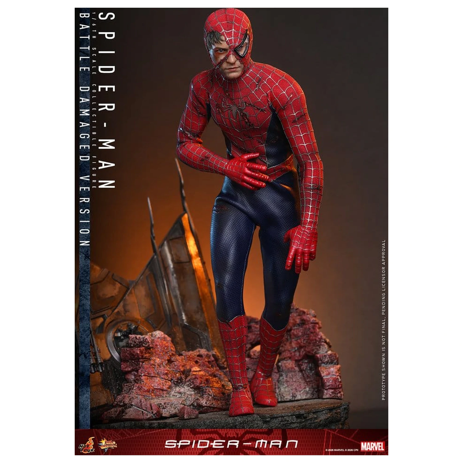 Spider-Man Movie Masterpiece figurka akcji 1/6 Spider-Man (Battle Damaged Version) 30 cm zdjęcie produktu