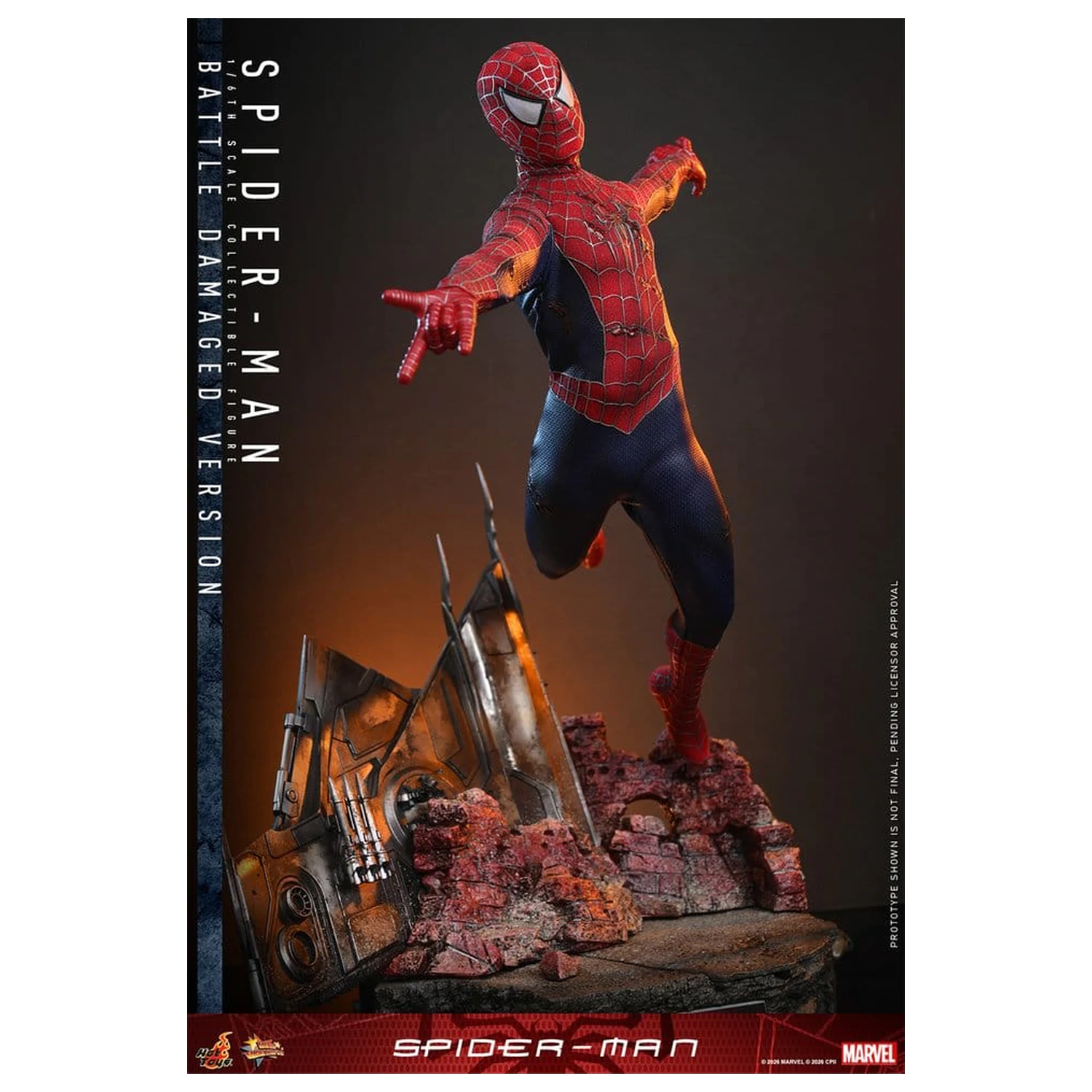 Spider-Man Movie Masterpiece figurka akcji 1/6 Spider-Man (Battle Damaged Version) 30 cm zdjęcie produktu