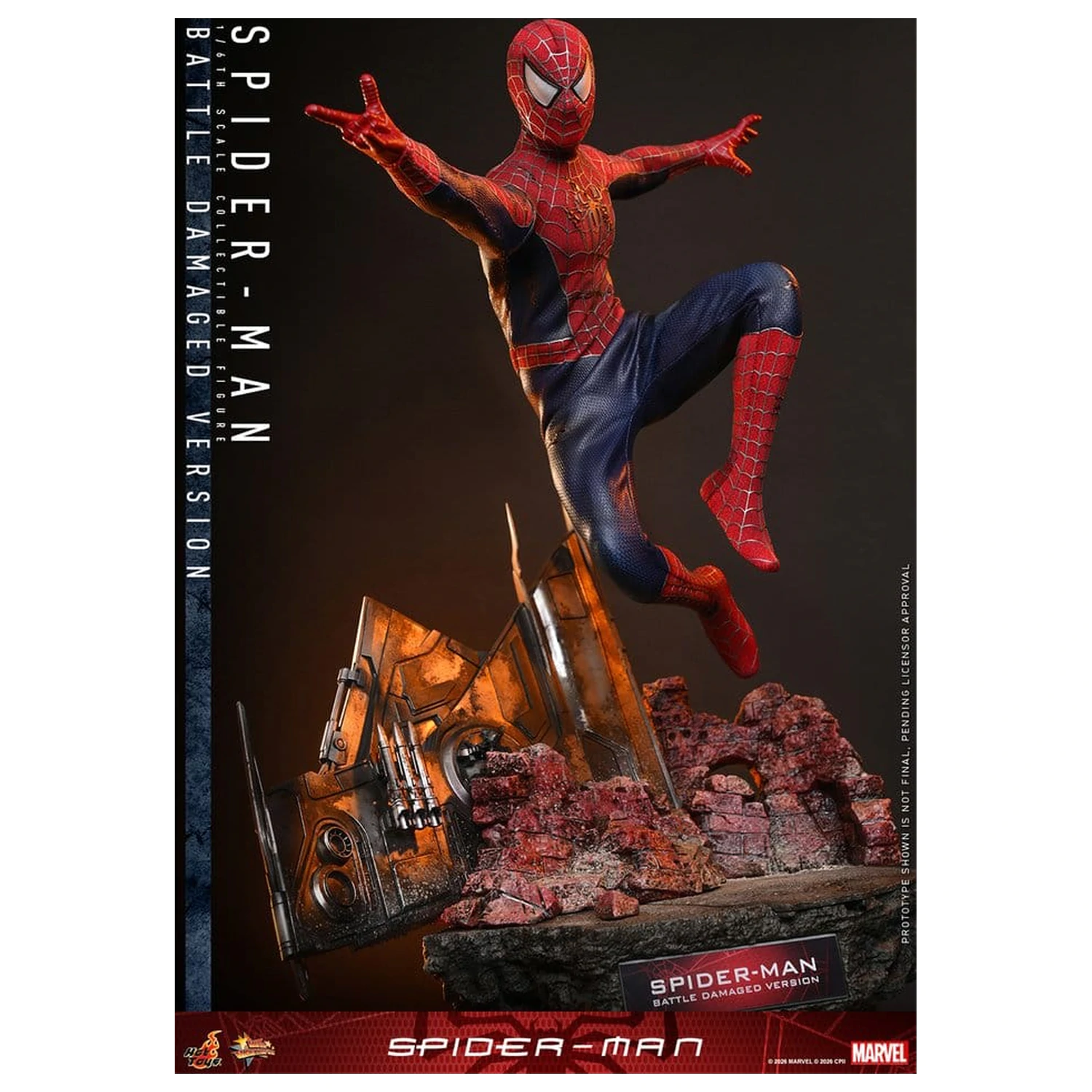 Spider-Man Movie Masterpiece figurka akcji 1/6 Spider-Man (Battle Damaged Version) 30 cm zdjęcie produktu