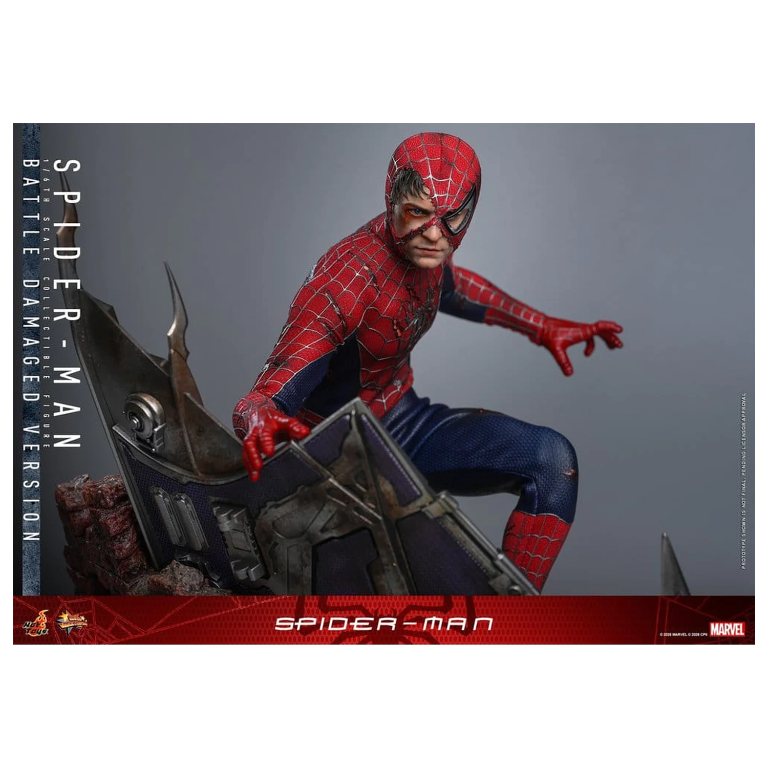 Spider-Man Movie Masterpiece figurka akcji 1/6 Spider-Man (Battle Damaged Version) 30 cm zdjęcie produktu
