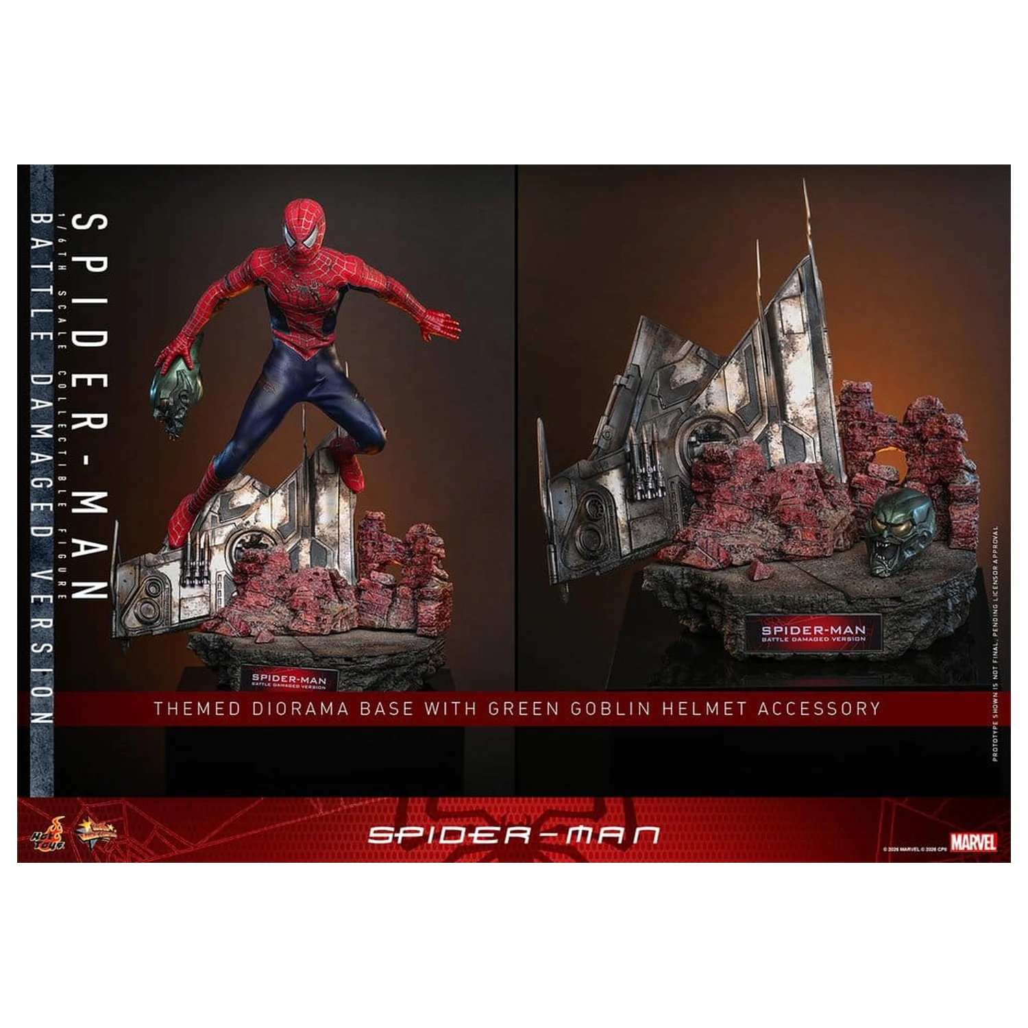 Spider-Man Movie Masterpiece figurka akcji 1/6 Spider-Man (Battle Damaged Version) 30 cm zdjęcie produktu