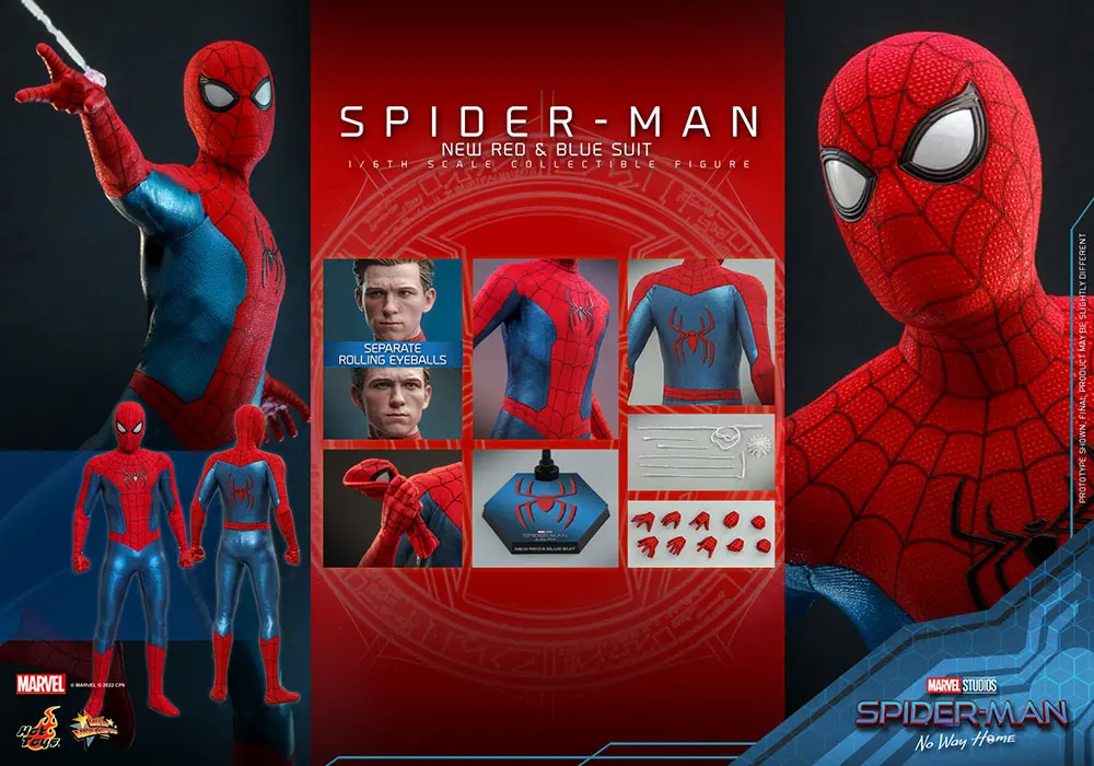 Spider-Man: No Way Home Movie Masterpiece Figurka Akcji 1/6 Spider-Man (New Red and Blue Suit) 28 cm zdjęcie produktu