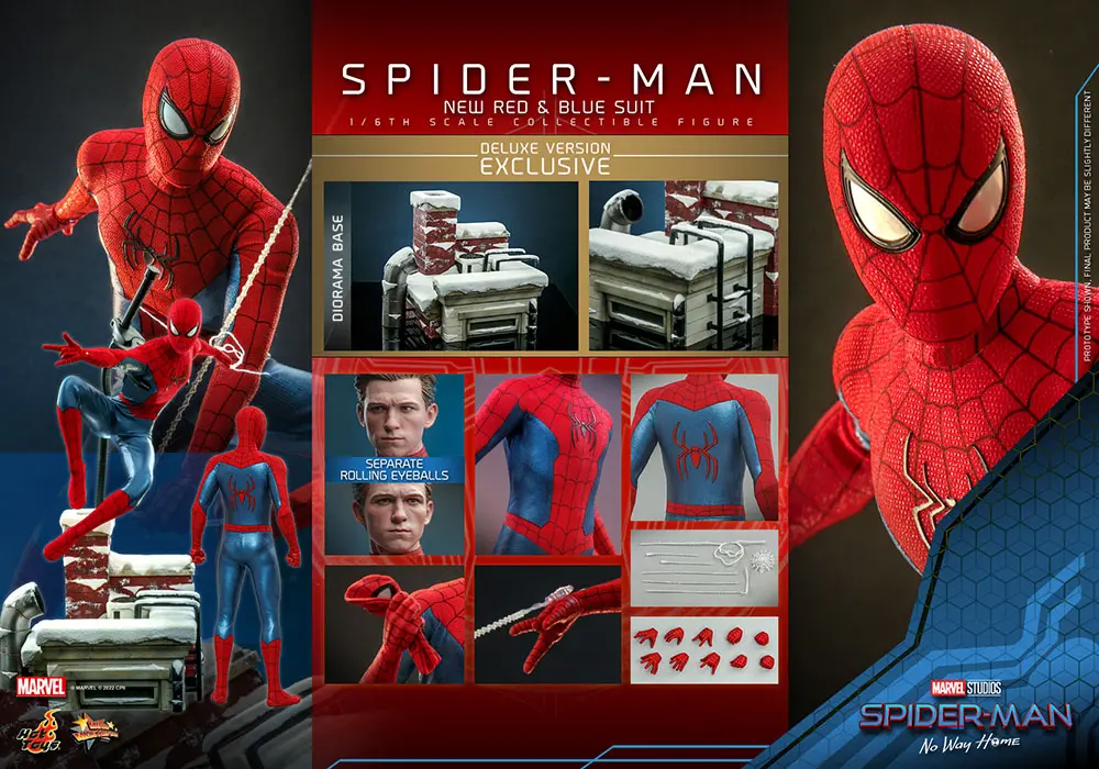 Spider-Man: No Way Home Movie Masterpiece Figurka Akcji 1/6 Spider-Man (New Red and Blue Suit) (Deluxe Version) 28 cm zdjęcie produktu