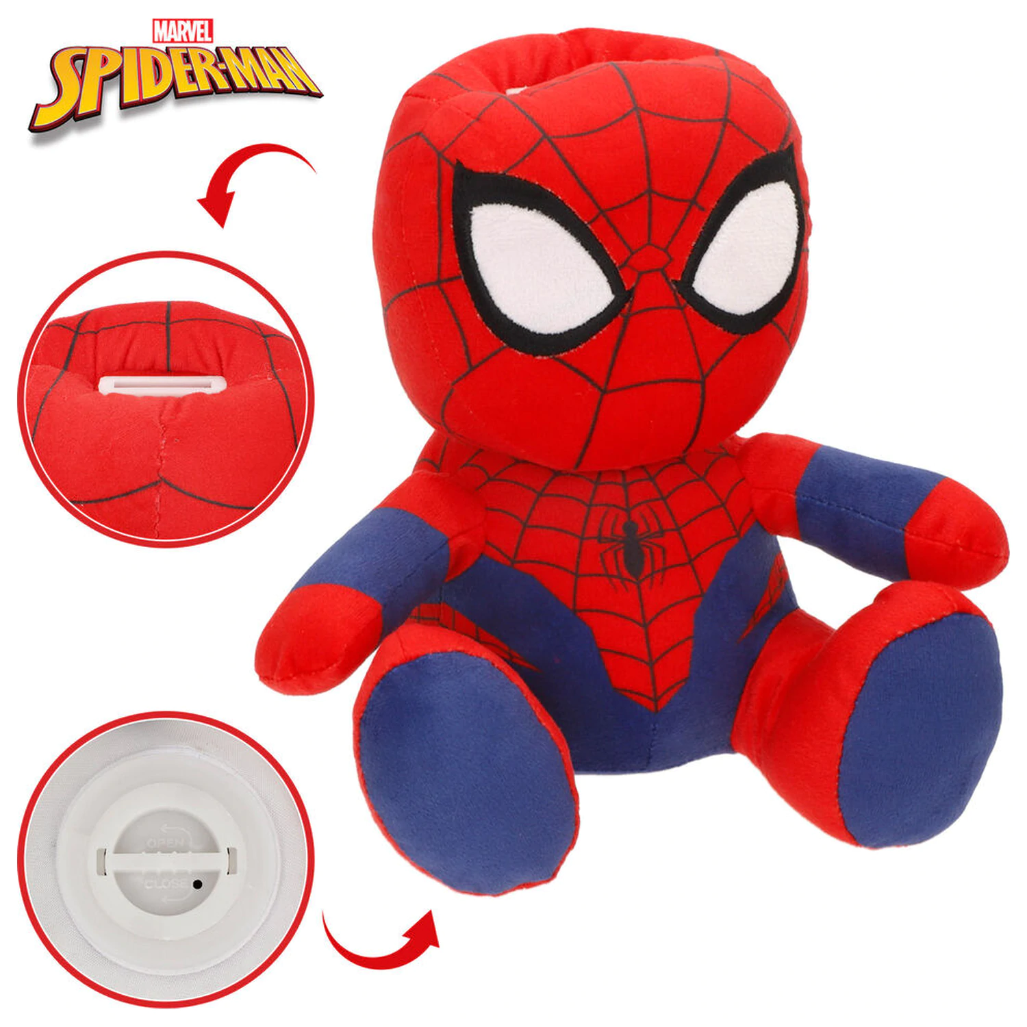 Marvel Spiderman skarbonka pluszowa zabawka 20cm zdjęcie produktu