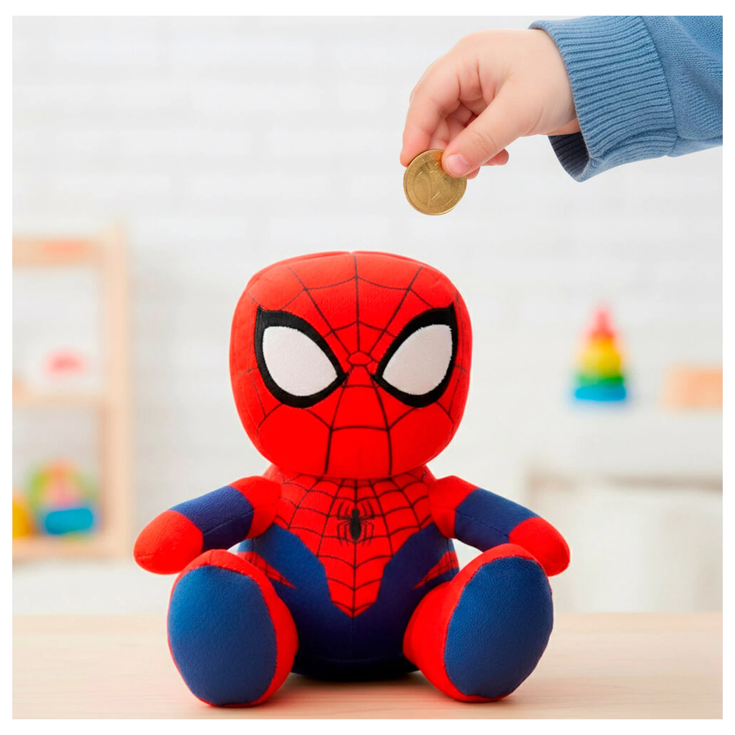 Marvel Spiderman skarbonka pluszowa zabawka 20cm zdjęcie produktu