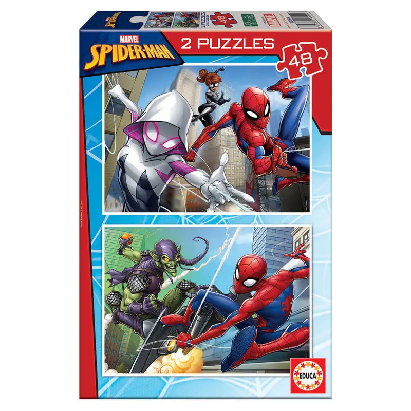 Marvel Spiderman puzzle 2x48 elementów zdjęcie produktu