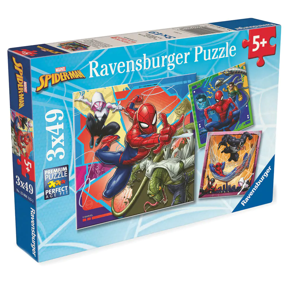 Marvel Spiderman puzzle 3x39 elementów zdjęcie produktu