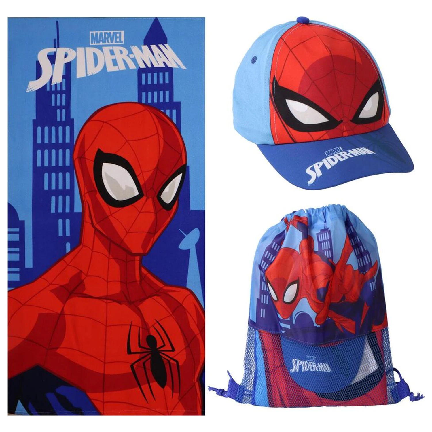 Marvel Spiderman zestaw ręcznik + torba + czapka zdjęcie produktu