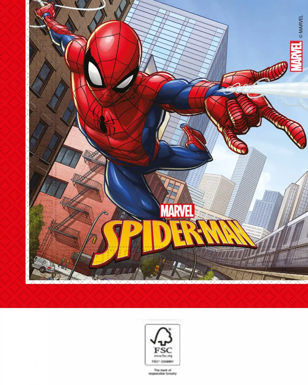 Spiderman Crime Fighter, serwetki Spider-Man 20 szt. 33x33 cm FSC zdjęcie produktu