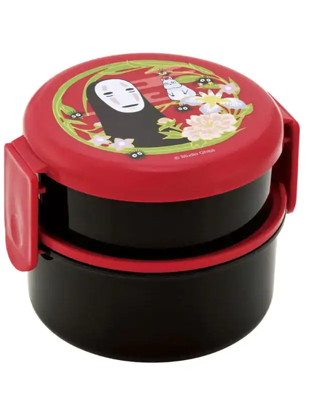 Spirited Away Dwupoziomowy Okrągły Lunch Box Bez Twarzy Ciemnoczerwony zdjęcie produktu