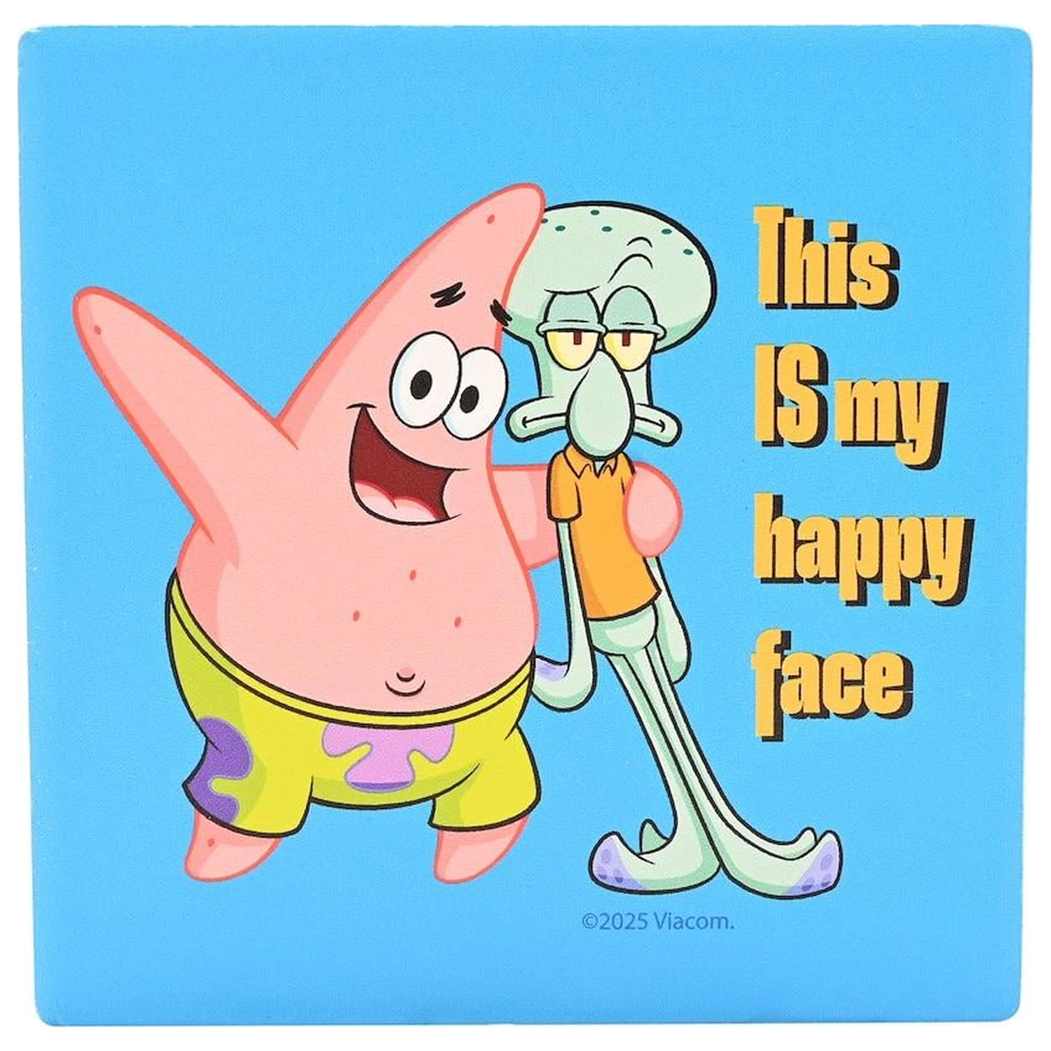 Spongebob My Happy Face Ceramiczna kwadratowa podstawka zdjęcie produktu