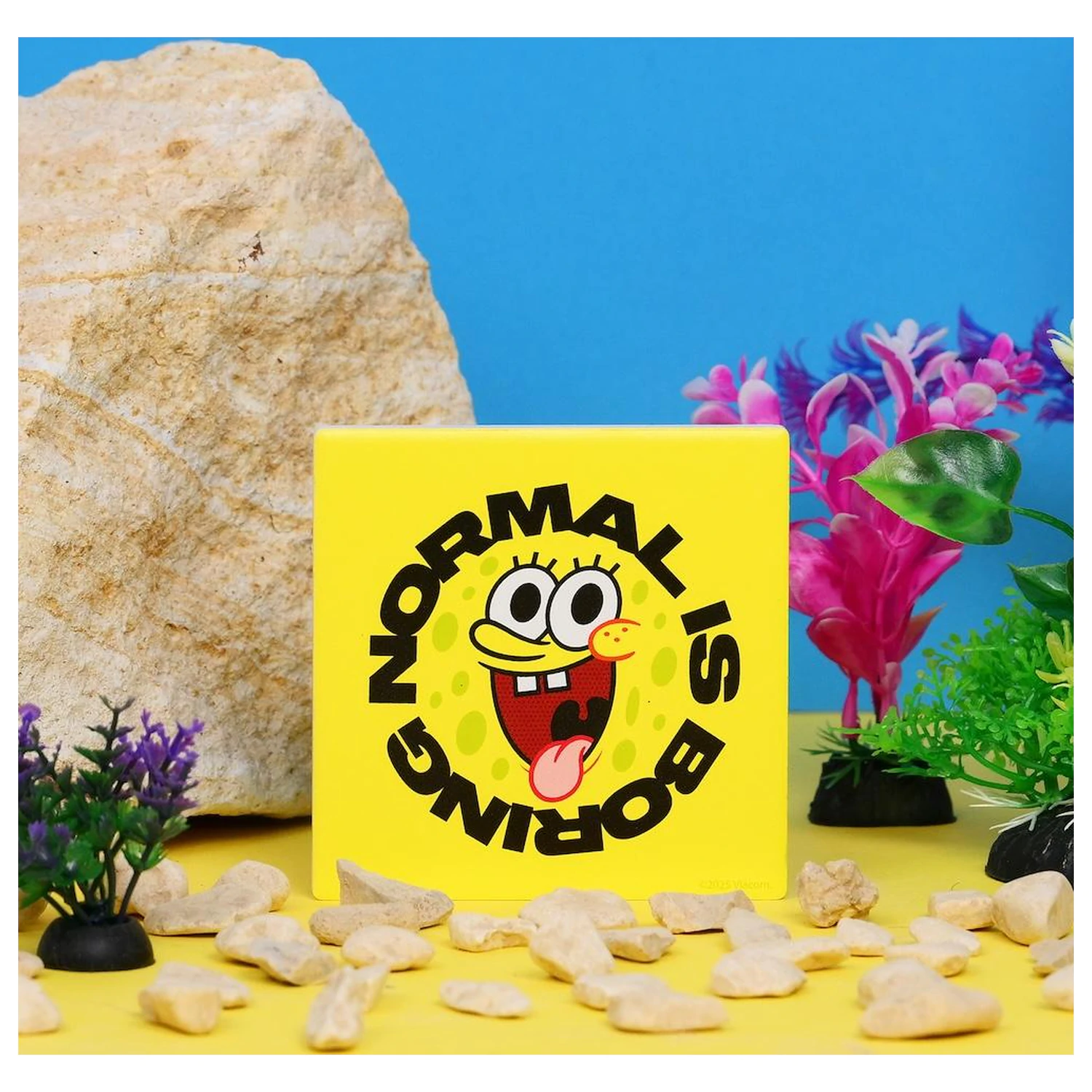 SpongeBob Normal is Boring Kwadratowa Ceramiczna Podkładka zdjęcie produktu