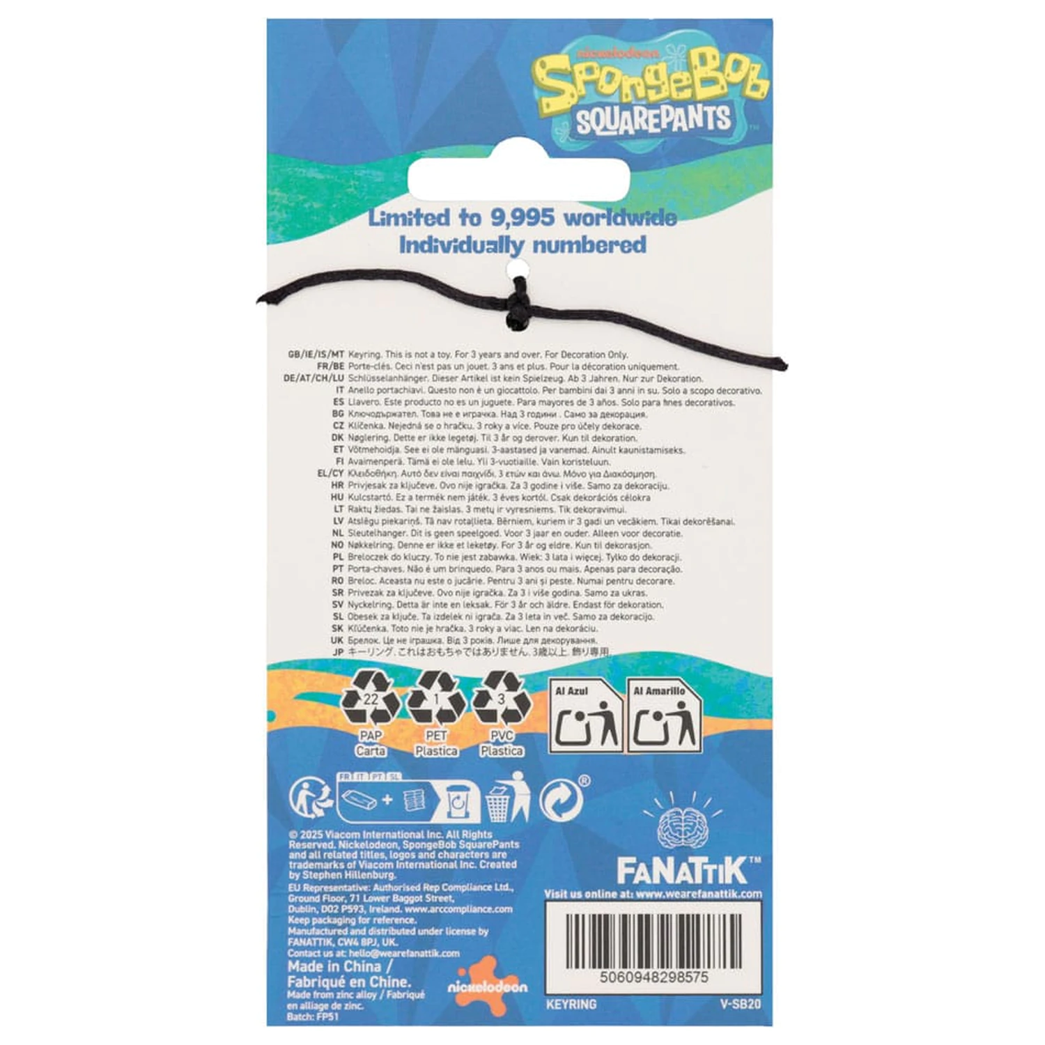 SpongeBob SquarePants Brelok Prawo Jazdy Edycja Limitowana zdjęcie produktu