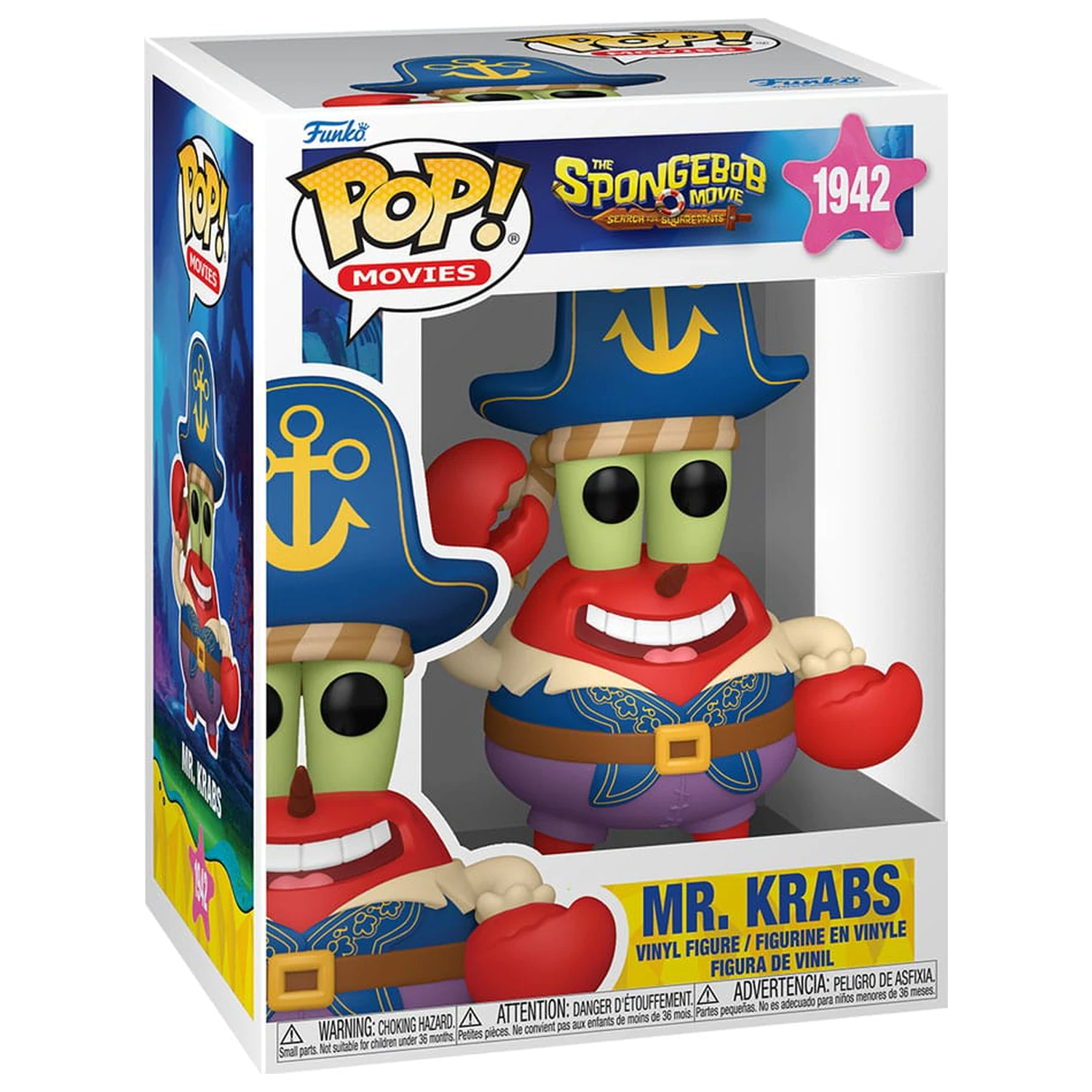 SpongeBob Kanciastoporty Funko POP! Winylowa Figurka Pan Krab (Pirat) 9 cm zdjęcie produktu