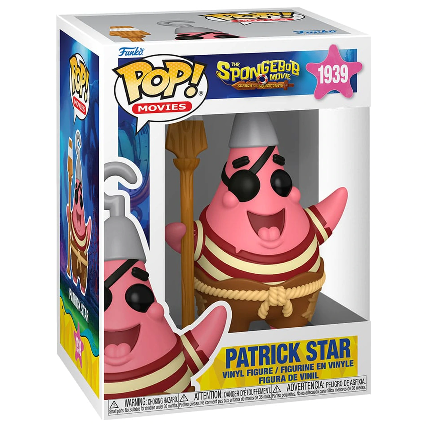 SpongeBob Kanciastoporty Funko POP! Winylu Figurka Patrick Star (Pirat) 9 cm zdjęcie produktu