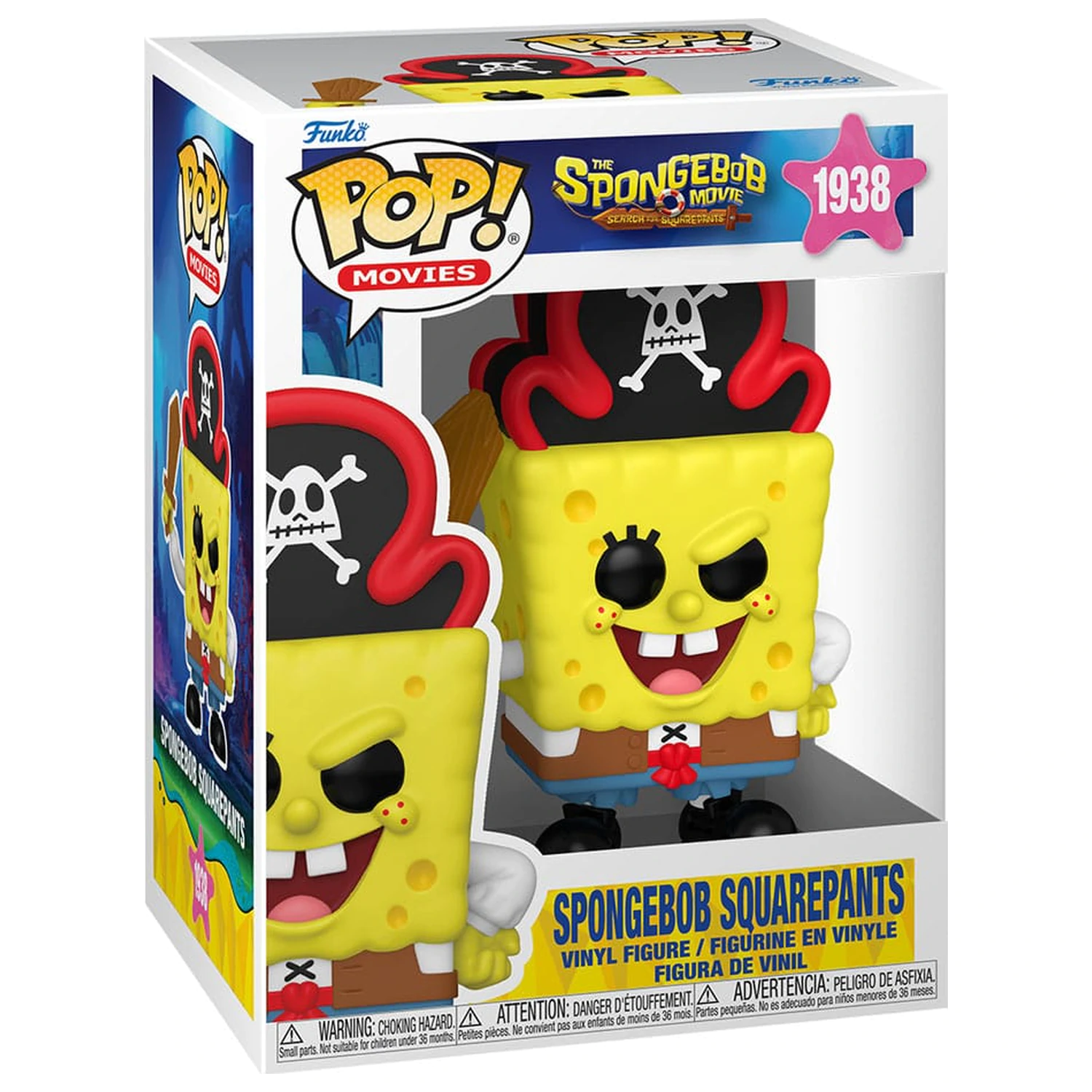SpongeBob Kanciastoporty Funko POP! Winylowa Figurka Kanciastoporty (Pirat) 9 cm zdjęcie produktu