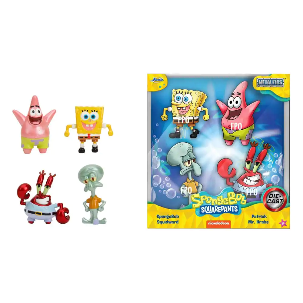 Spongebob Squarepants Nano Metalfigs Odlewane Mini Figurki 4-Pak Fala 1 4 cm zdjęcie produktu