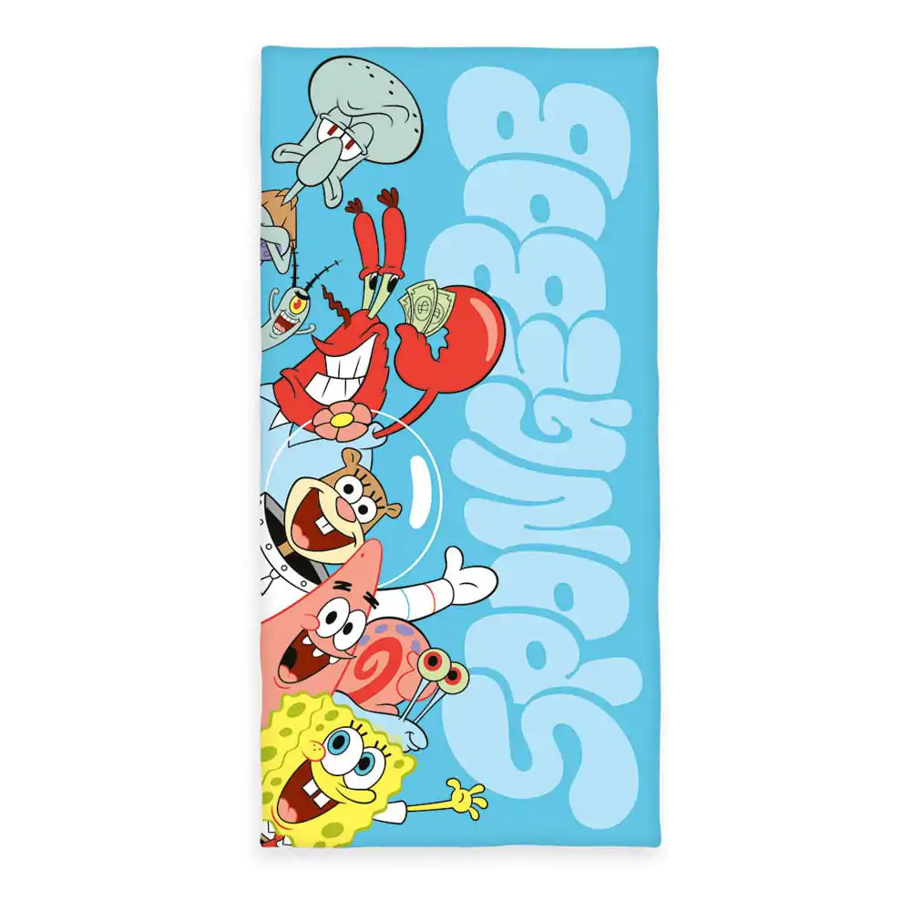 SpongeBob Kanciastoporty Welurowy Ręcznik 75 x 150 cm zdjęcie produktu