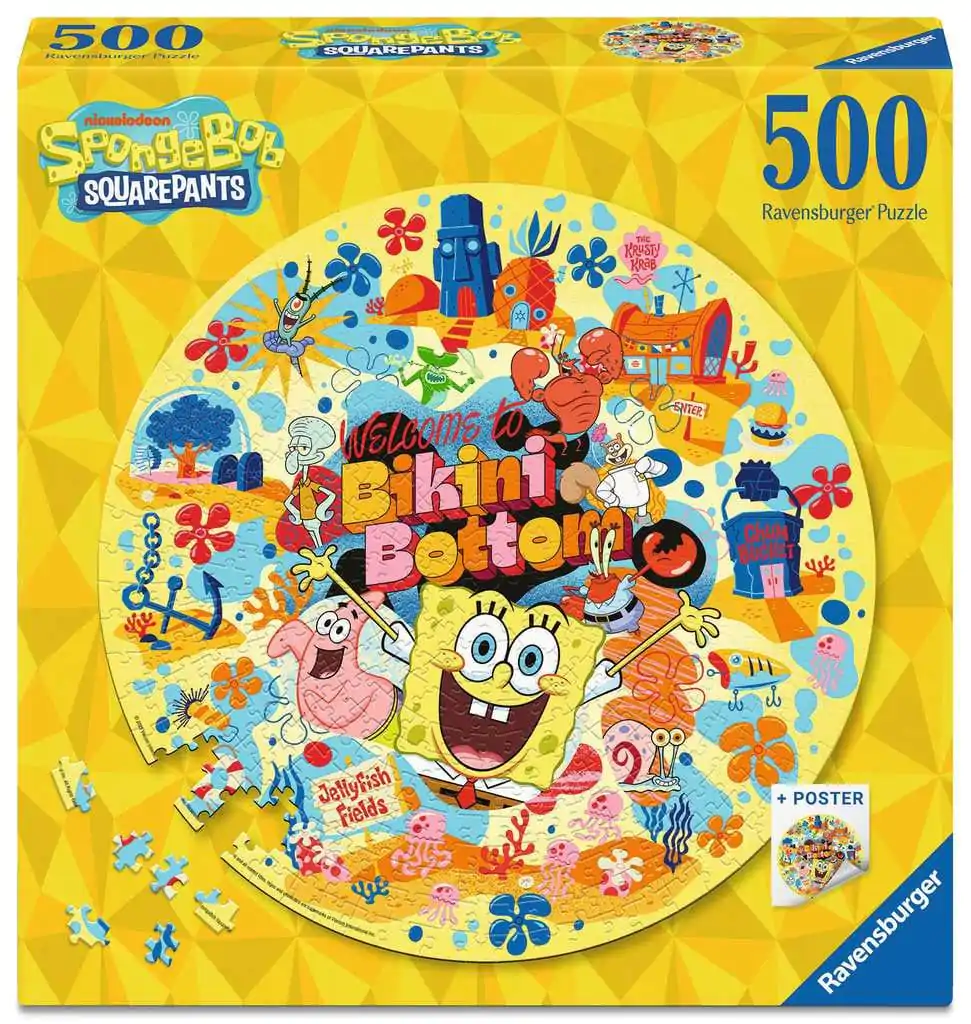 SpongeBob SquarePants Okrągłe Puzzle Jigsaw Welcome to Bikini Bottom (500 elementów) zdjęcie produktu
