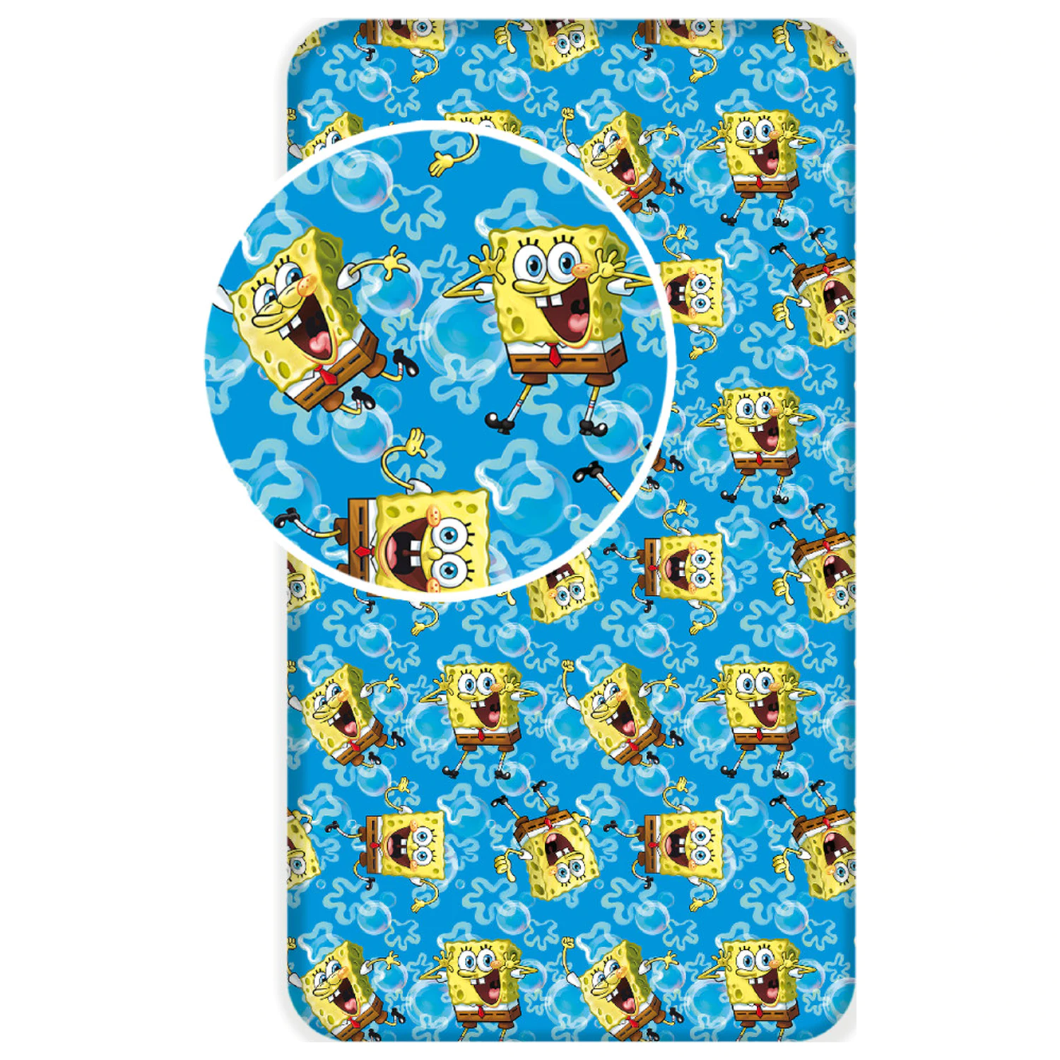 SpongeBob Blue prześcieradło z gumką elastyczne zdjęcie produktu