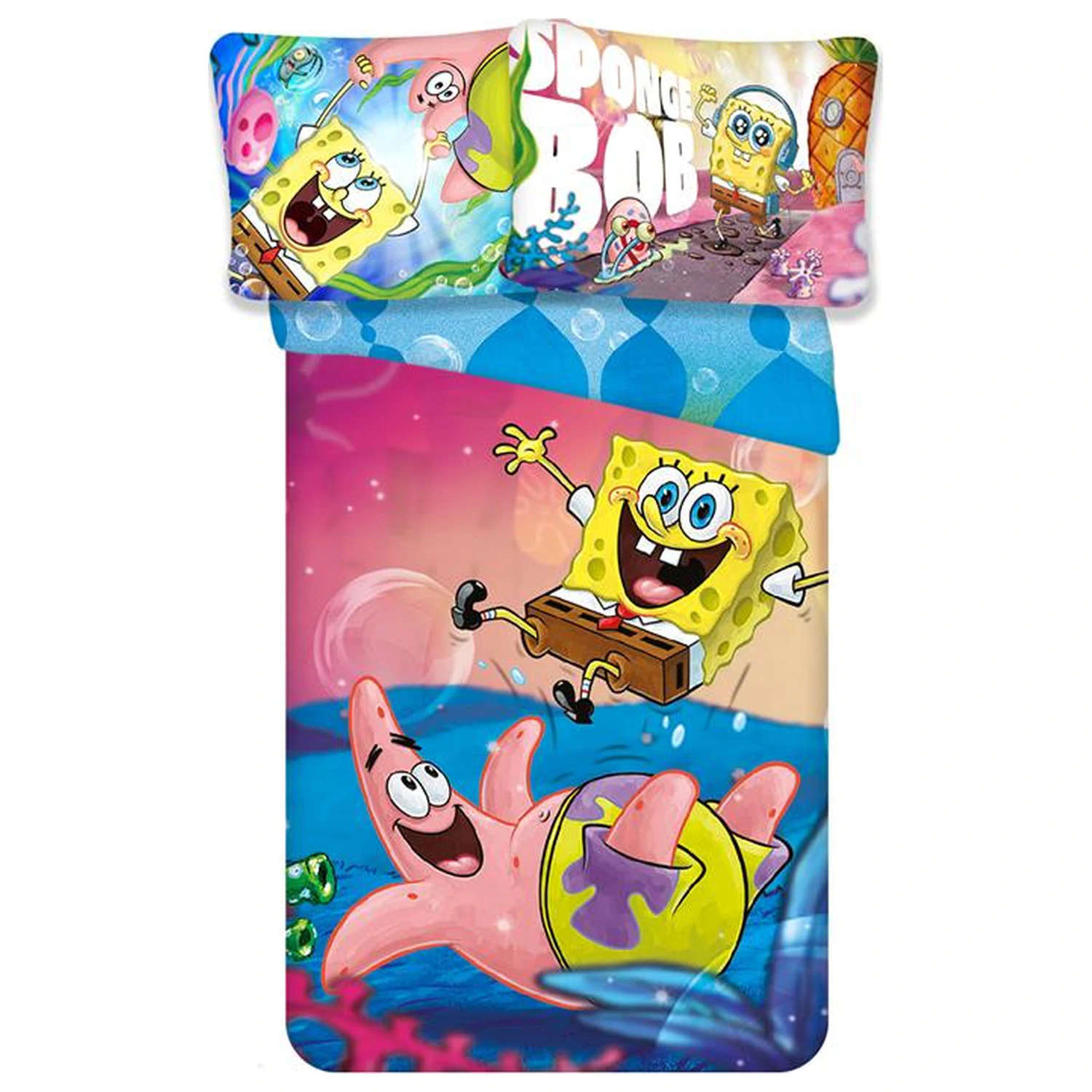 SpongeBob Splash dziecięca, przedszkolna poszwa na kołdrę zdjęcie produktu