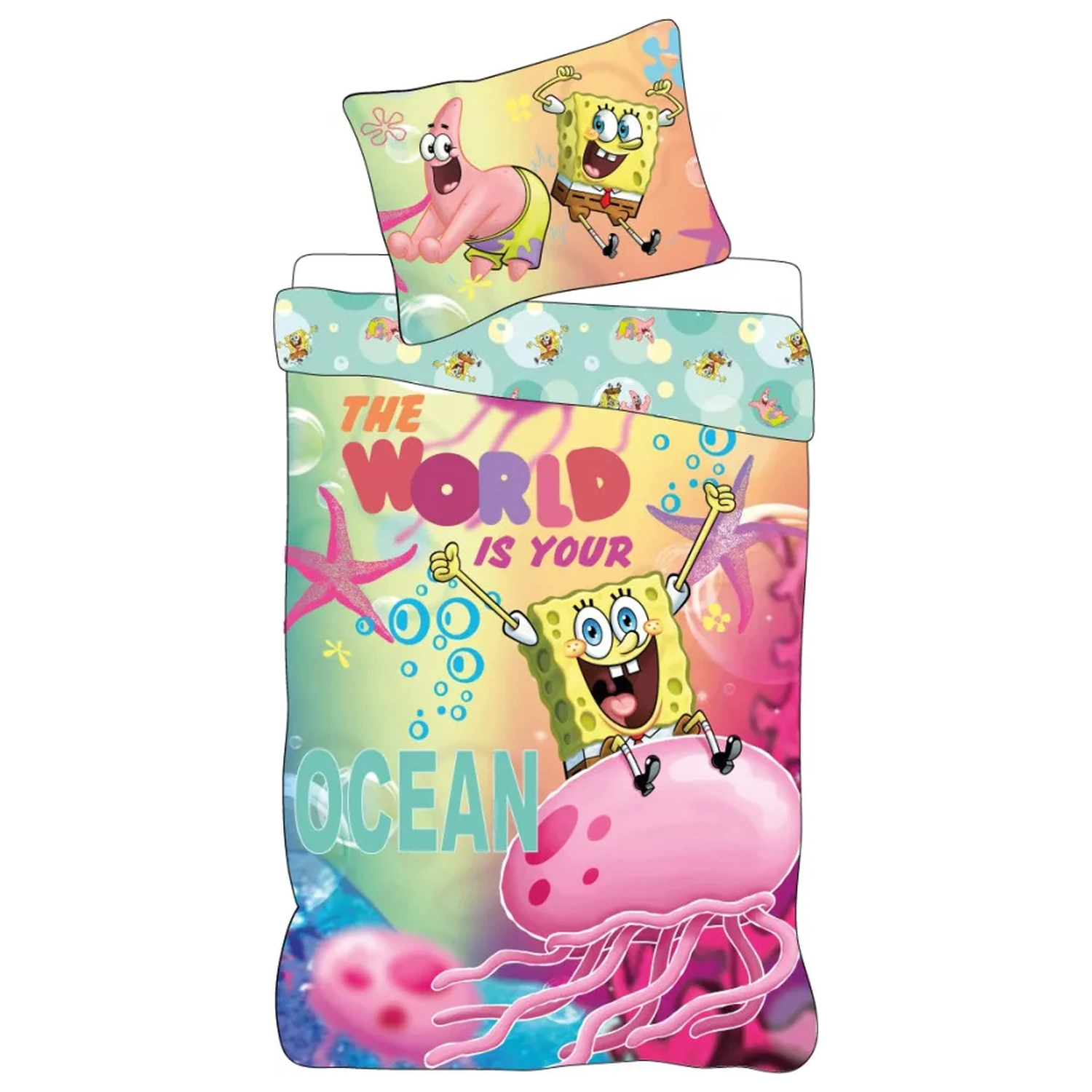 SpongeBob The World kids, nursery poszwa na kołdrę zdjęcie produktu