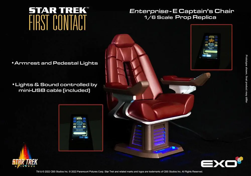Star Trek: First Contact Replika 1/6 Fotel Kapitański Enterprise-E 15 cm zdjęcie produktu
