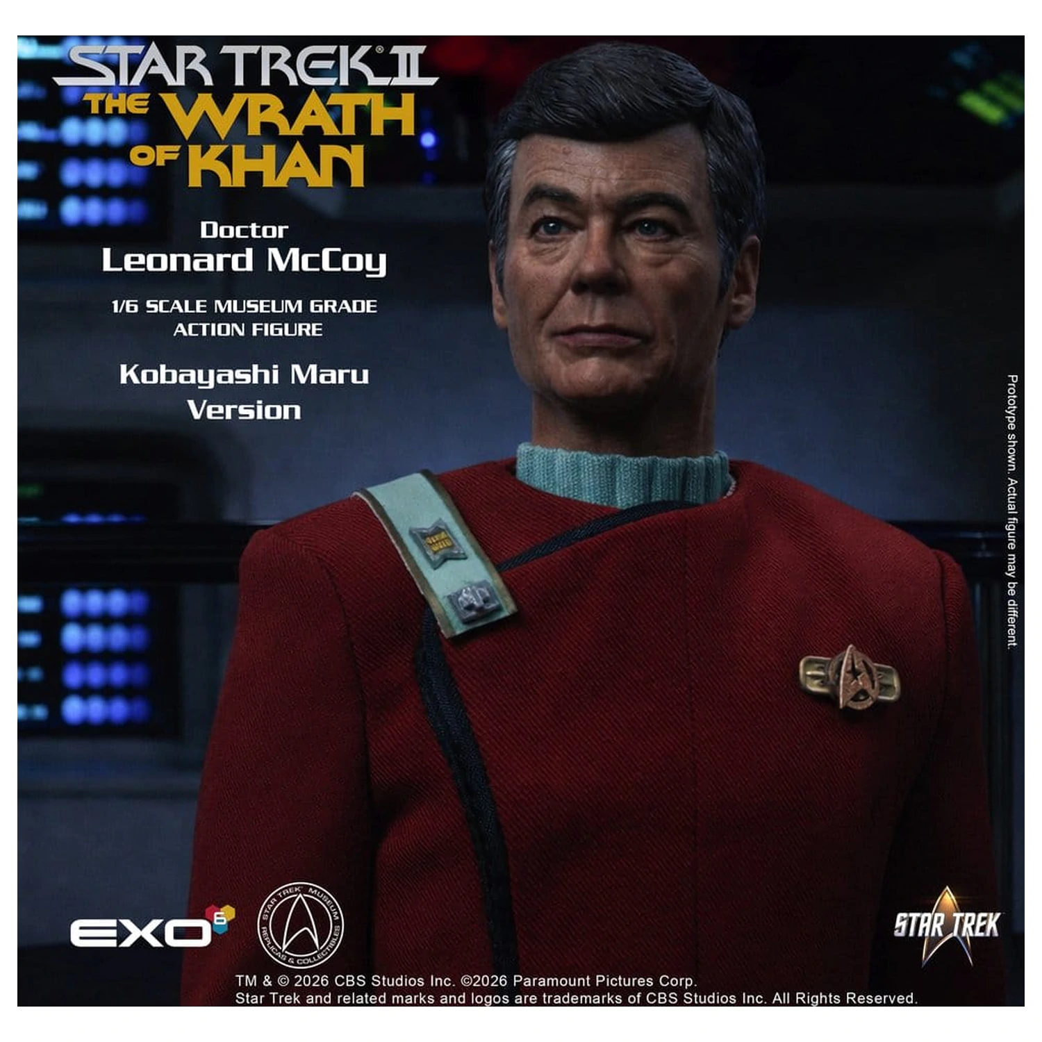 Star Trek II: The Wrath of Khan figurka Dr. Leonarda McCoya, wersja Kobayashi Maru 1/6, 30 cm zdjęcie produktu