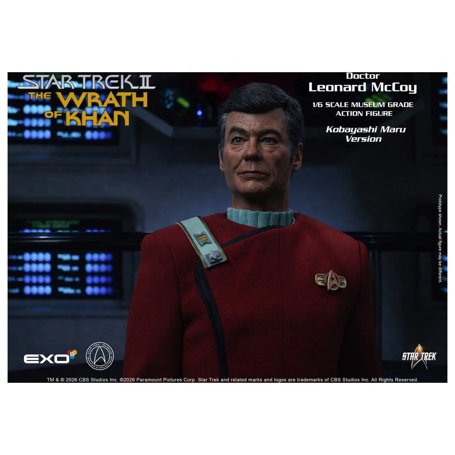 Star Trek II: The Wrath of Khan figurka Dr. Leonarda McCoya, wersja Kobayashi Maru 1/6, 30 cm zdjęcie produktu