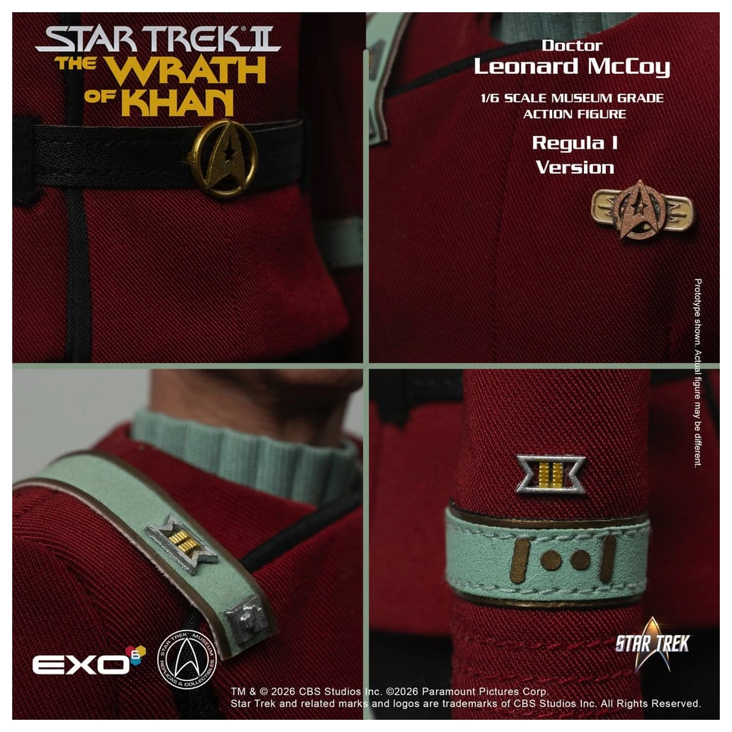 Star Trek II: The Wrath of Khan figurka akcji 1/6 Dr. Leonard McCoy Regula I Version 30 cm zdjęcie produktu