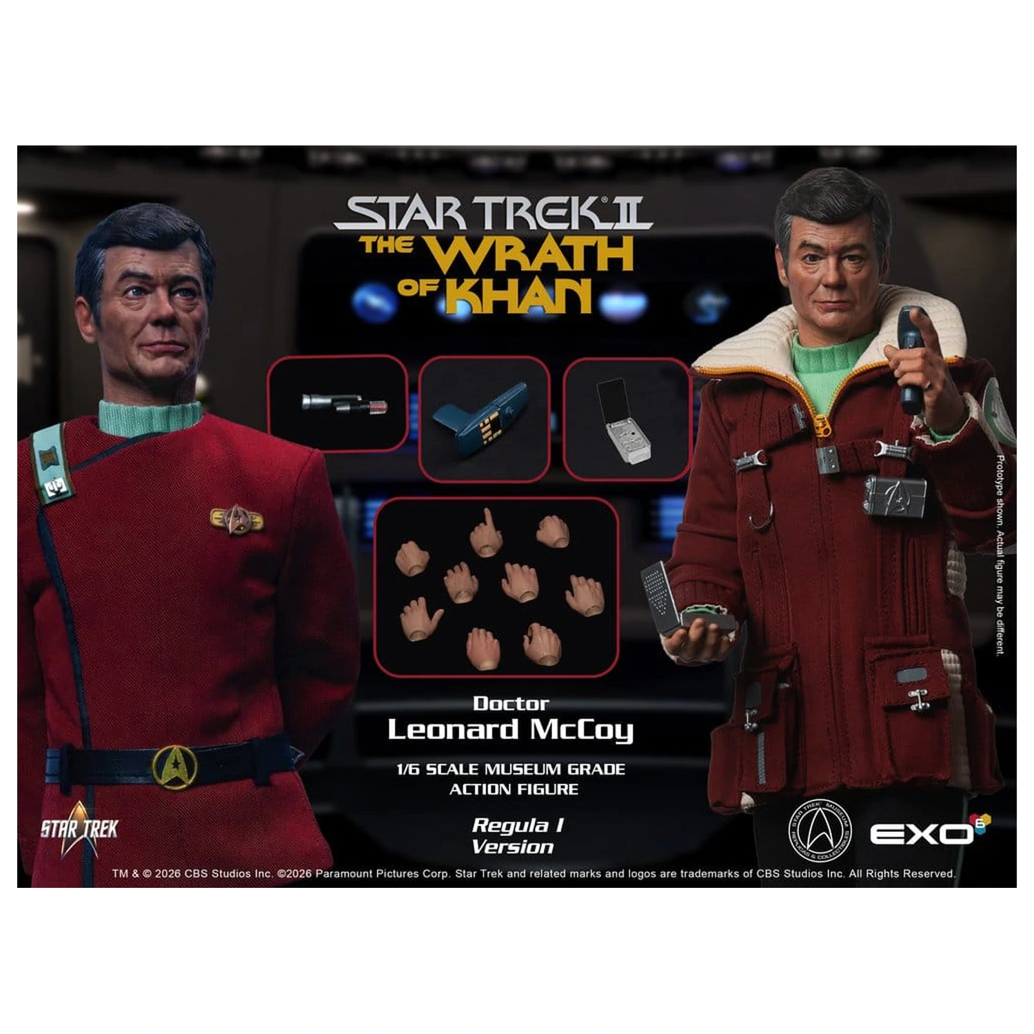 Star Trek II: The Wrath of Khan figurka akcji 1/6 Dr. Leonard McCoy Regula I Version 30 cm zdjęcie produktu