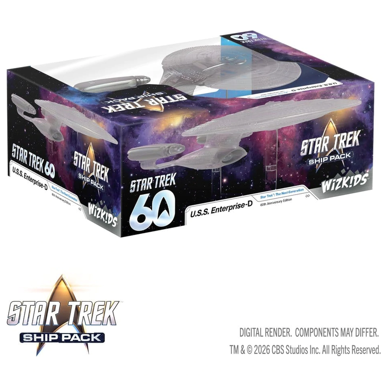 Star Trek Zestaw Okrętów Boxed prepainted Miniatures U.S.S. Enterprise - 60th Anniversary Edition 22 cm zdjęcie produktu