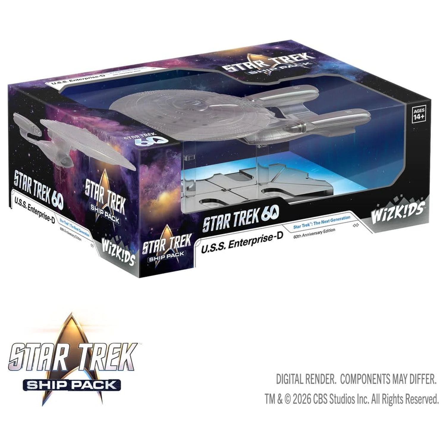 Star Trek Zestaw Okrętów Boxed prepainted Miniatures U.S.S. Enterprise - 60th Anniversary Edition 22 cm zdjęcie produktu