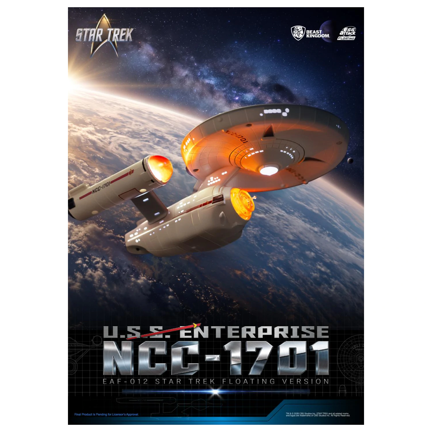 Star Trek U.S.S. Enterprise NCC-1701 "Lewitująca" Statuetka 8,5 cm zdjęcie produktu