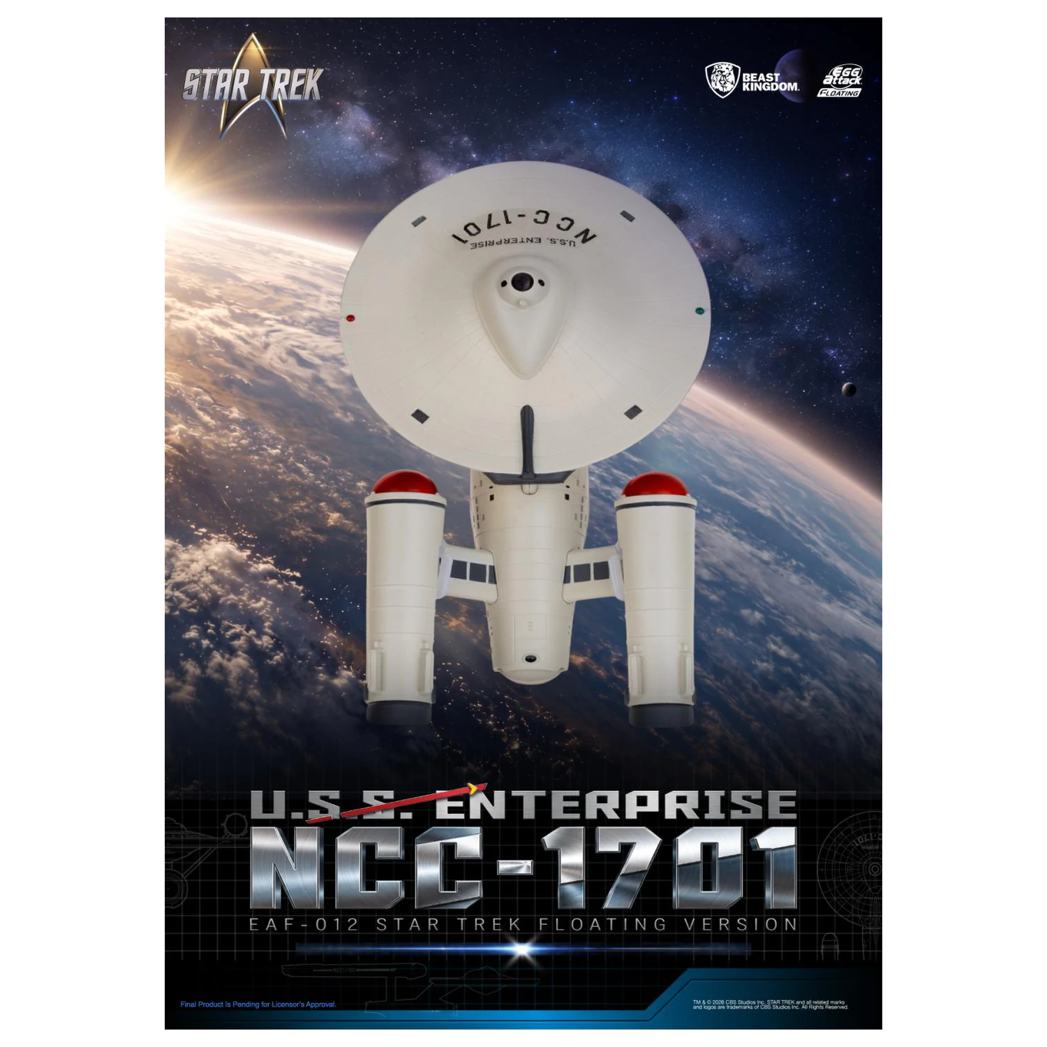 Star Trek U.S.S. Enterprise NCC-1701 "Lewitująca" Statuetka 8,5 cm zdjęcie produktu