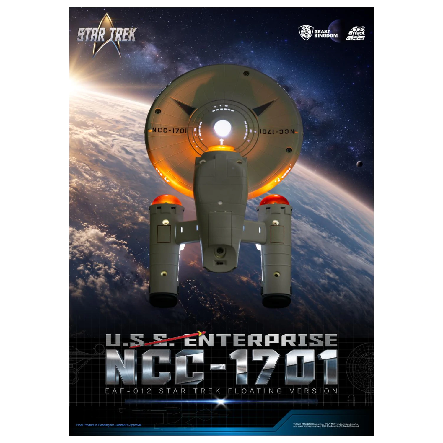 Star Trek U.S.S. Enterprise NCC-1701 "Lewitująca" Statuetka 8,5 cm zdjęcie produktu