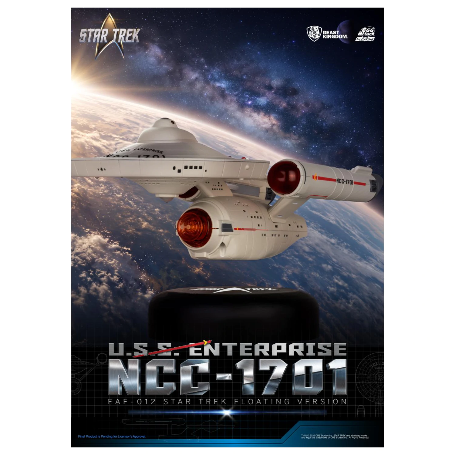 Star Trek U.S.S. Enterprise NCC-1701 "Lewitująca" Statuetka 8,5 cm zdjęcie produktu