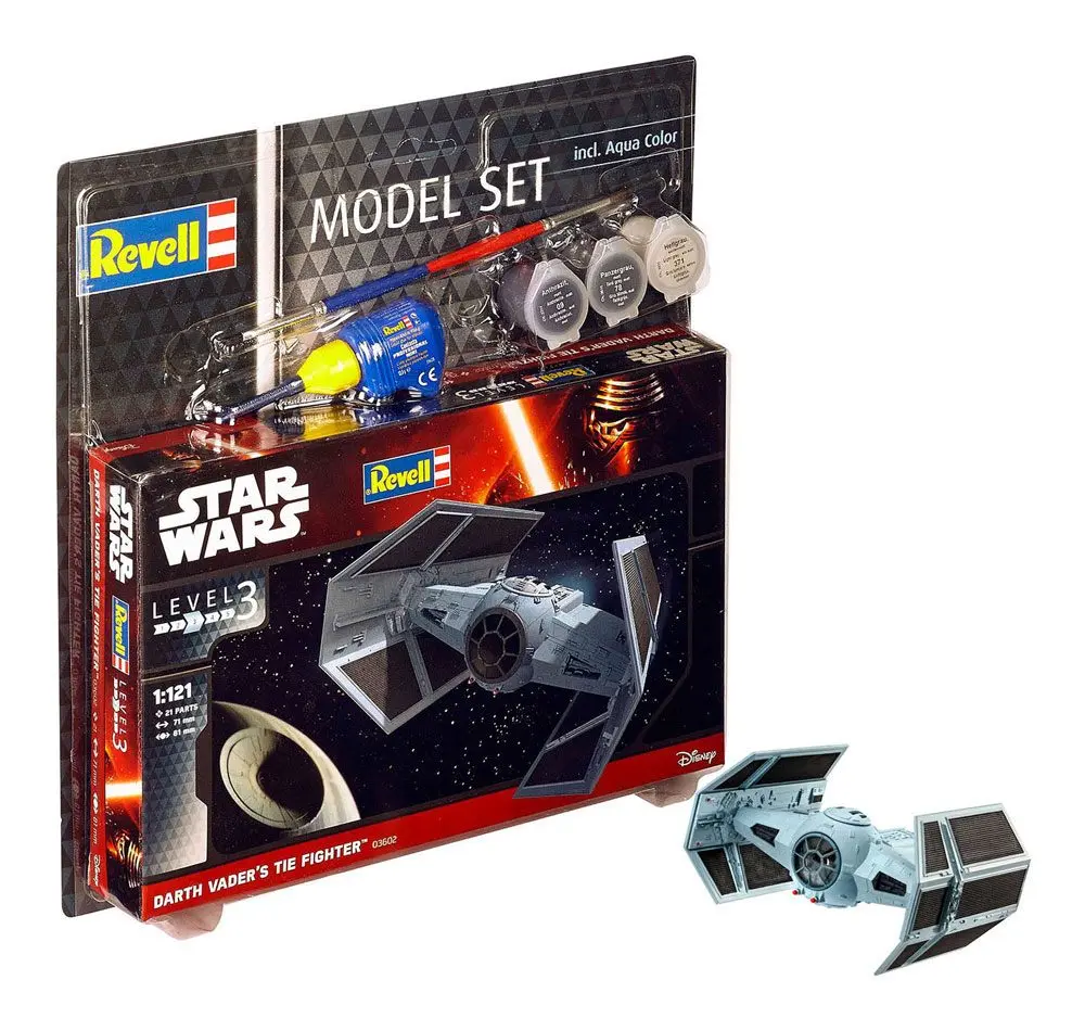 Star Wars Model Kit 1/121 Zestaw modeli Myśliwiec TIE Dartha Vadera 7 cm zdjęcie produktu