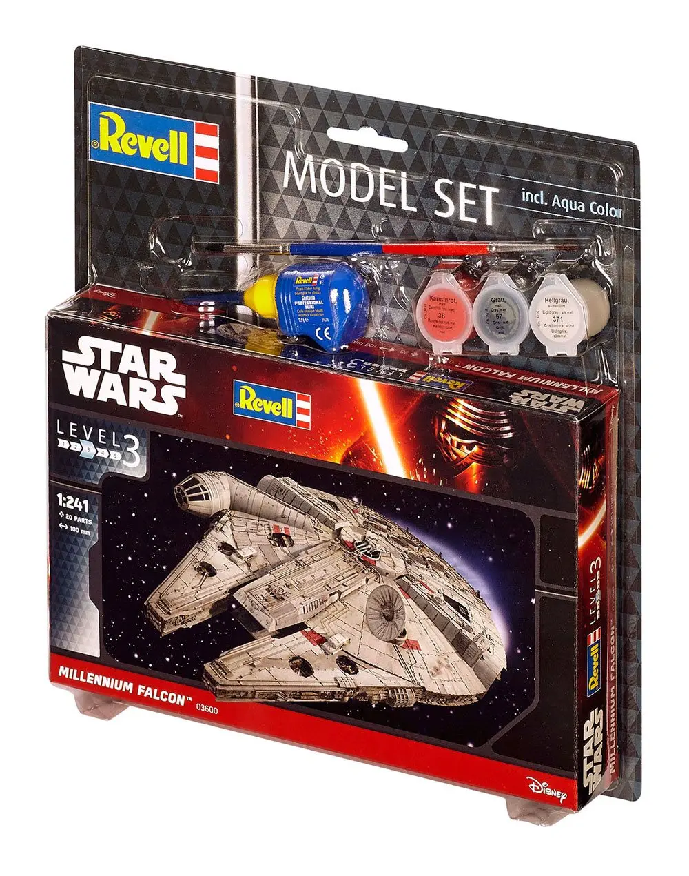 Star Wars Model Kit 1/241 Zestaw Modelu Millennium Falcon 10 cm zdjęcie produktu