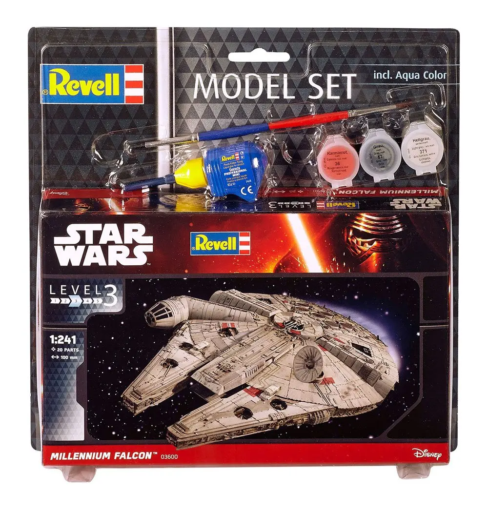 Star Wars Model Kit 1/241 Zestaw Modelu Millennium Falcon 10 cm zdjęcie produktu