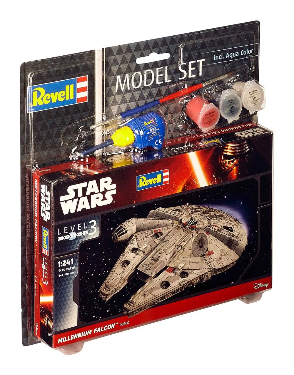 Star Wars Model Kit 1/241 Zestaw Modelu Millennium Falcon 10 cm zdjęcie produktu