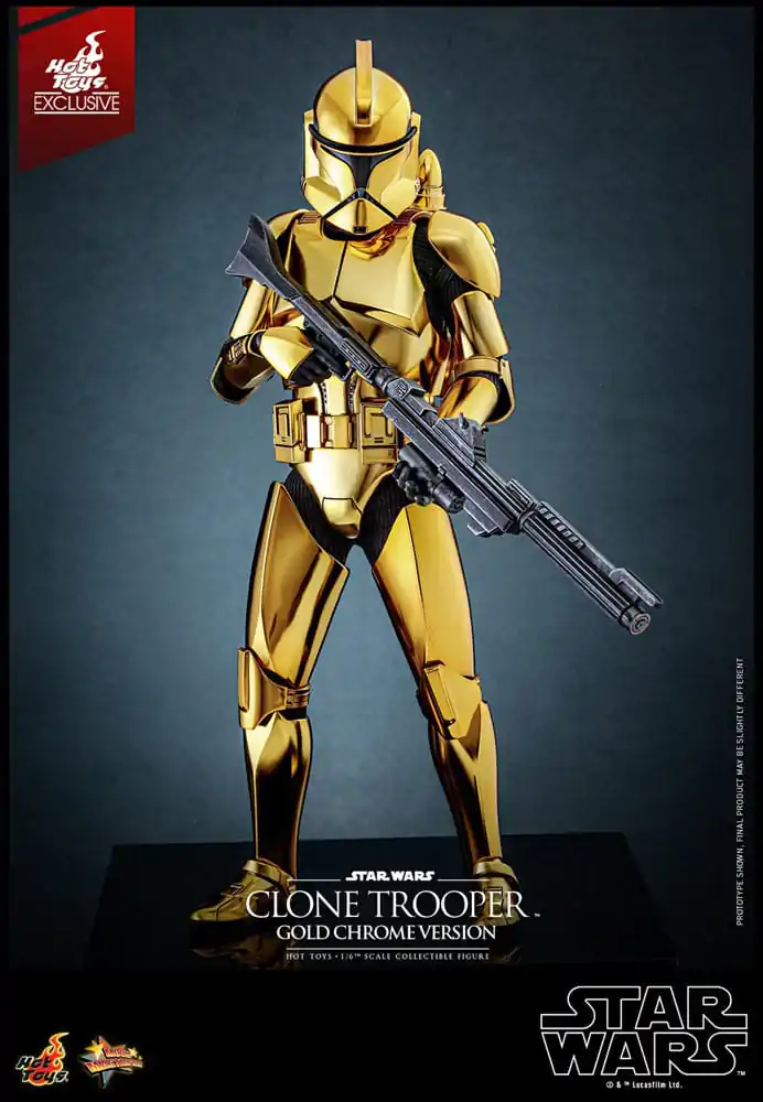 Figurka akcji Star Wars 1/6 Clone Trooper (Gold Chrome Version) Exclusive 30 cm zdjęcie produktu