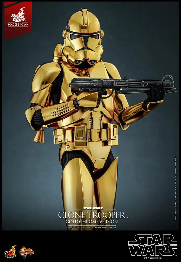 Figurka akcji Star Wars 1/6 Clone Trooper (Gold Chrome Version) Exclusive 30 cm zdjęcie produktu