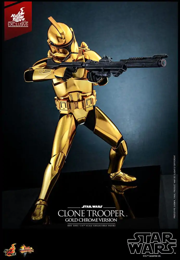 Figurka akcji Star Wars 1/6 Clone Trooper (Gold Chrome Version) Exclusive 30 cm zdjęcie produktu