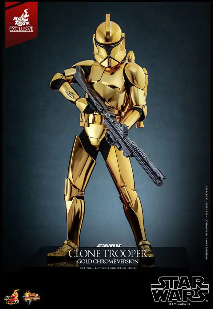 Figurka akcji Star Wars 1/6 Clone Trooper (Gold Chrome Version) Exclusive 30 cm zdjęcie produktu