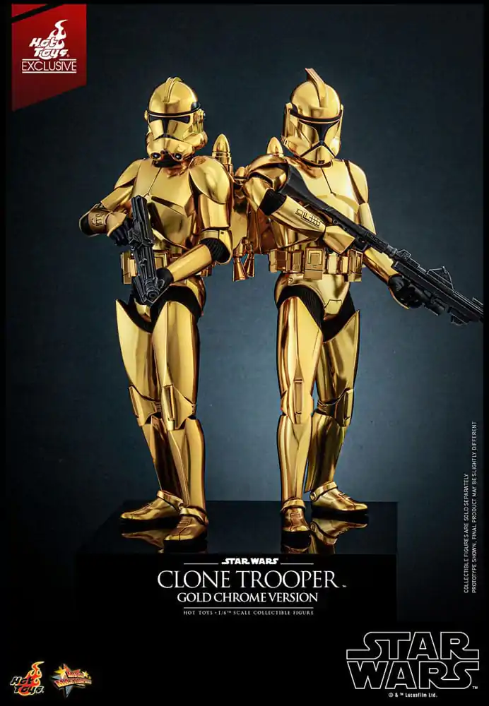 Figurka akcji Star Wars 1/6 Clone Trooper (Gold Chrome Version) Exclusive 30 cm zdjęcie produktu