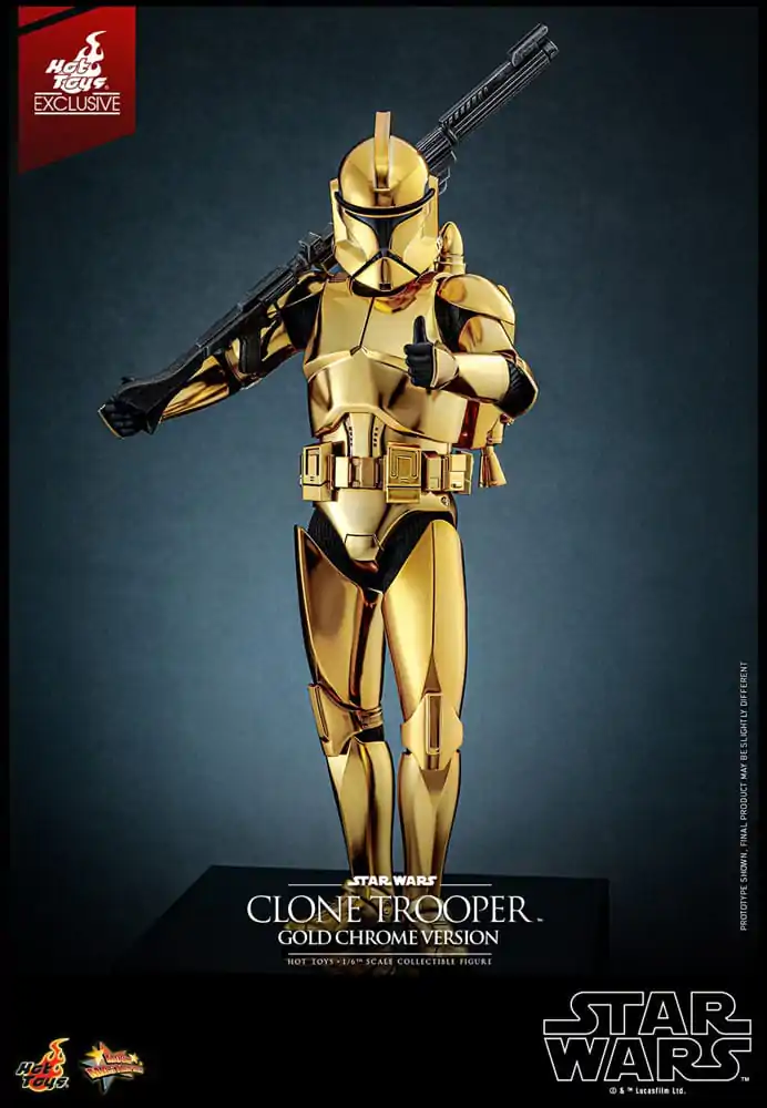 Figurka akcji Star Wars 1/6 Clone Trooper (Gold Chrome Version) Exclusive 30 cm zdjęcie produktu