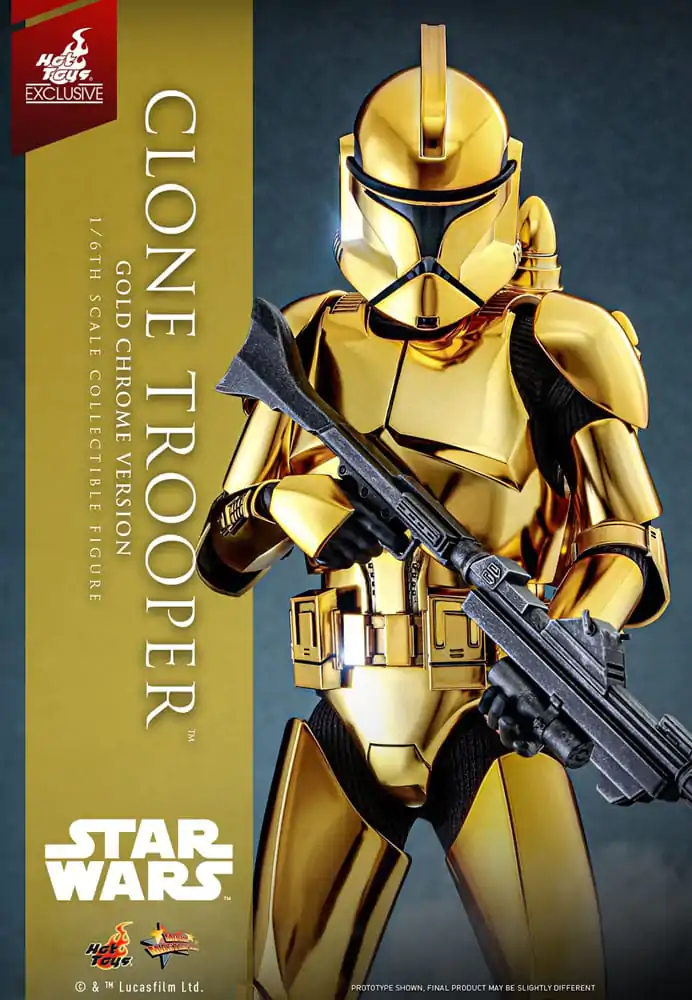 Figurka akcji Star Wars 1/6 Clone Trooper (Gold Chrome Version) Exclusive 30 cm zdjęcie produktu