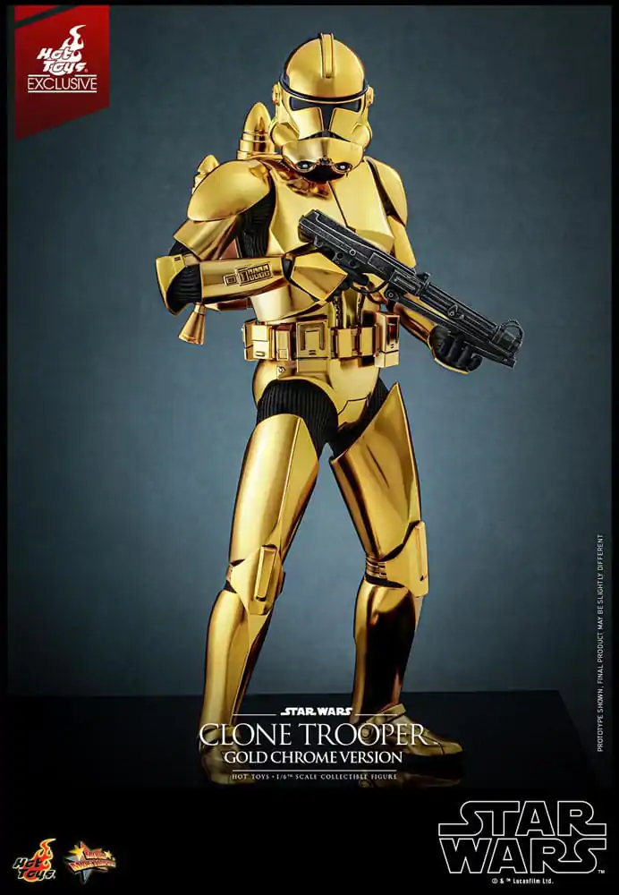 Figurka akcji Star Wars 1/6 Clone Trooper (Gold Chrome Version) Exclusive 30 cm zdjęcie produktu