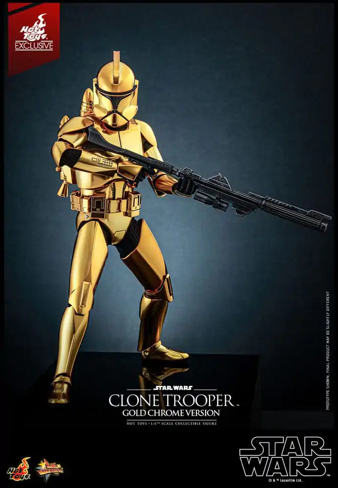 Figurka akcji Star Wars 1/6 Clone Trooper (Gold Chrome Version) Exclusive 30 cm zdjęcie produktu